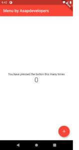 menu by asap developers - flutter app