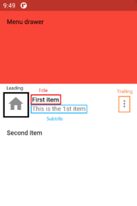 menu drawer - flutter app