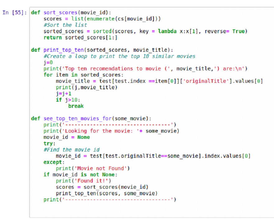 Python Recommendation Systems - asap developers